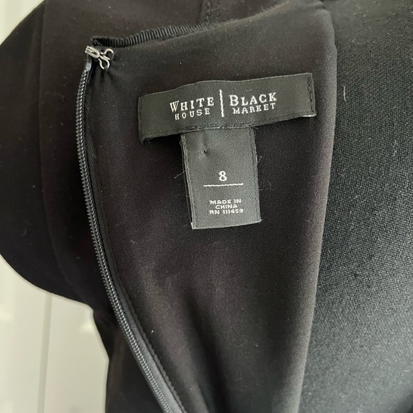 WHBM Black Double Breasted Silver/Black Buttoned Dress - SIZE 8 - Picture 2 of 5